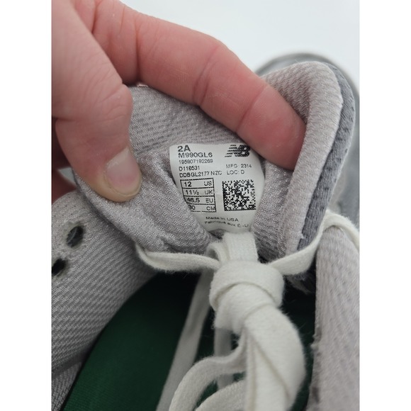 New Balance Men's 990v6 M990GL6 Gray Sz:12 2A - X Narrow- Used REPLACED INSOLES - Picture 15 of 15